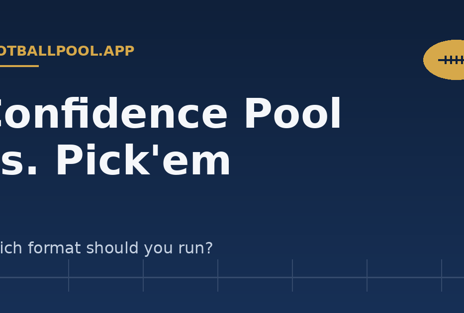 Confidence Pool vs. Pick'em: Which Should You Run? — footballpool.app