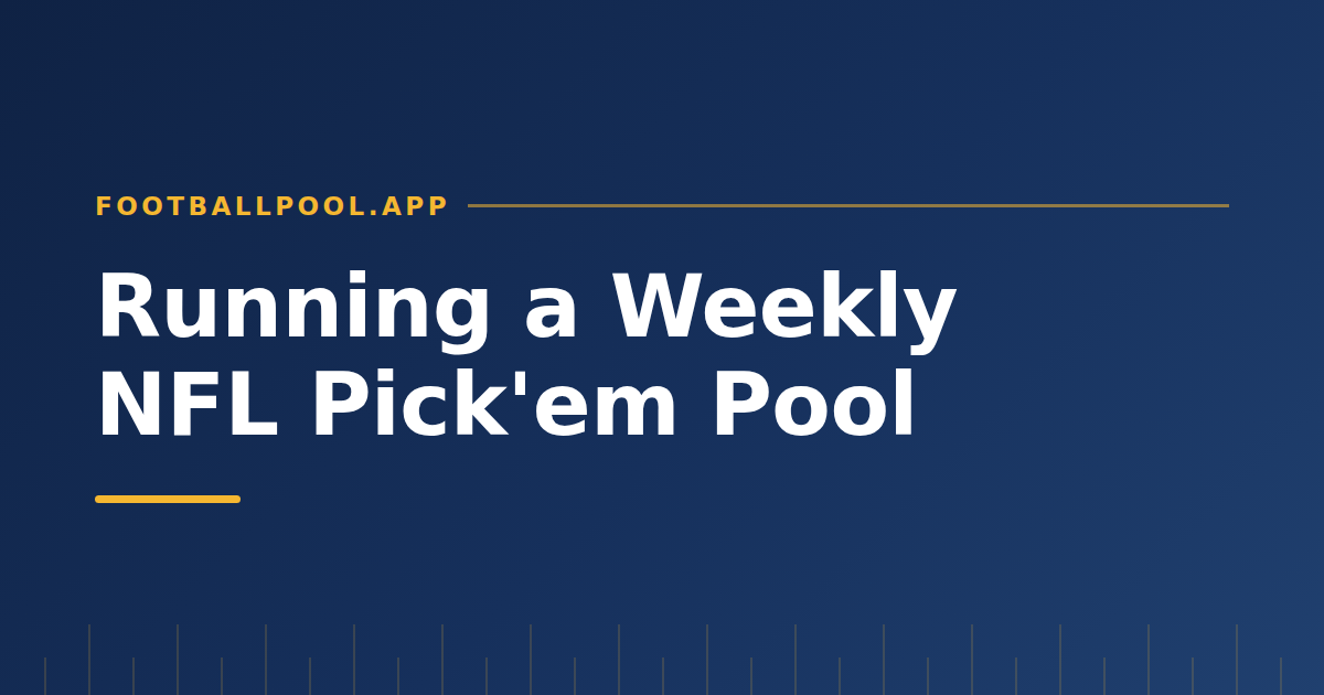 Weekly NFL Pick Em Pool