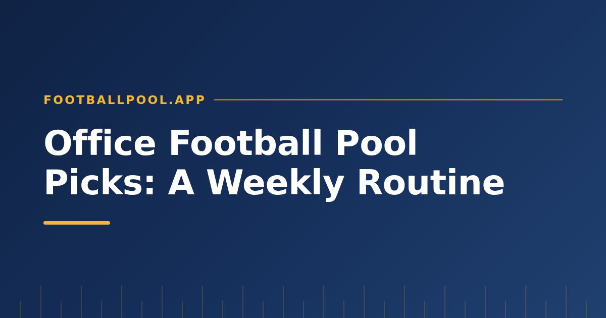 Office Football Pool Picks