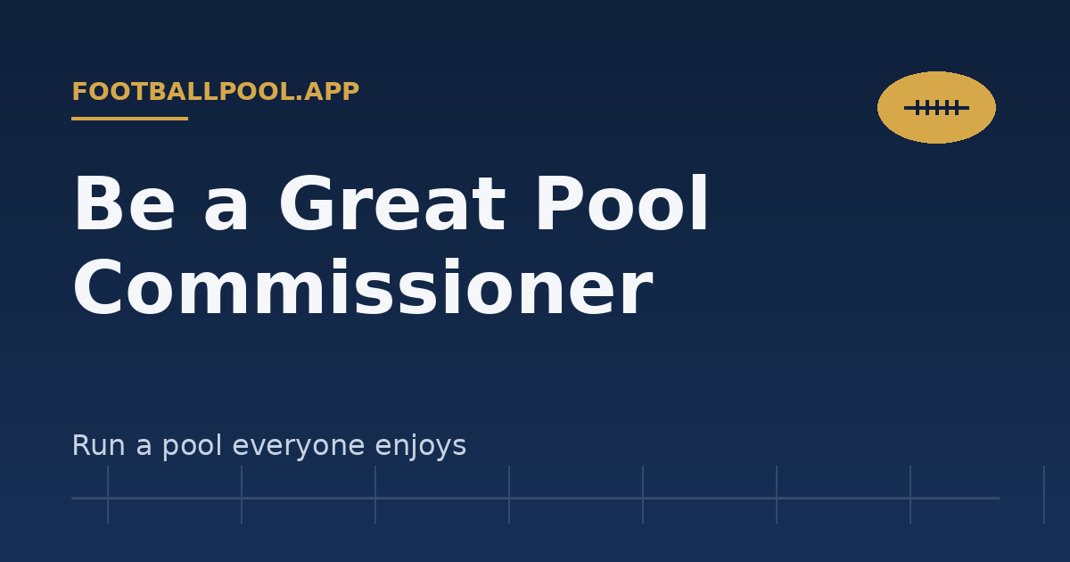 How to Be a Great Football Pool Commissioner — footballpool.app