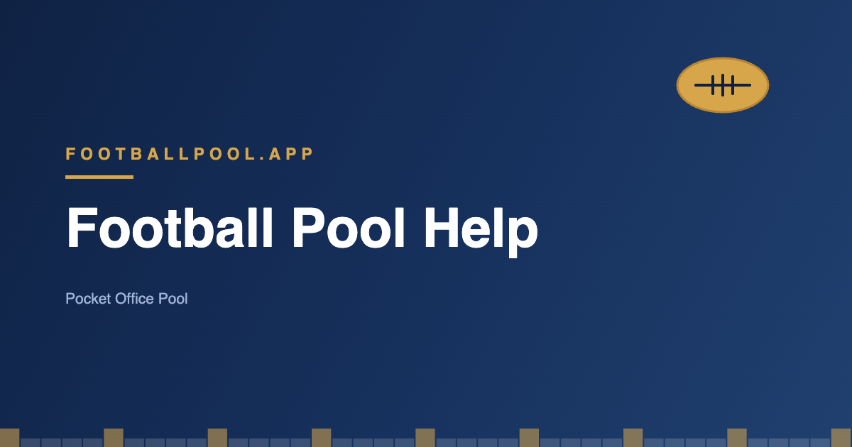 Football pool help and guides