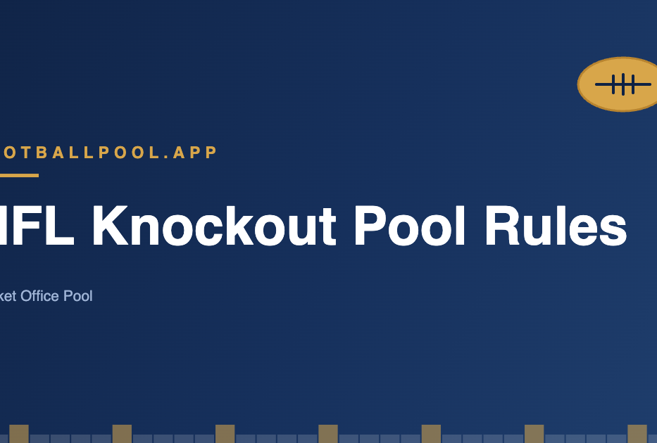 NFL knockout pool rules guide
