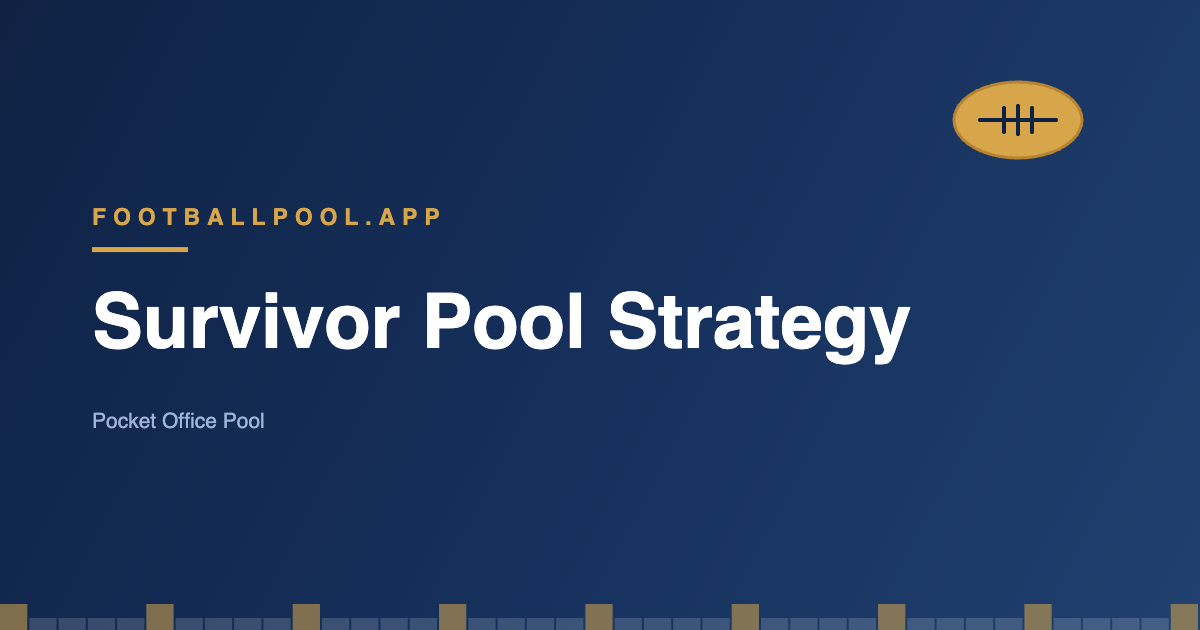 NFL survivor pool strategy guide